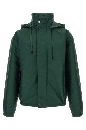 Двусторонняя куртка из хлопка с рипстоп-текстурой, зелёная GUCCI 770276ZAUBC4623