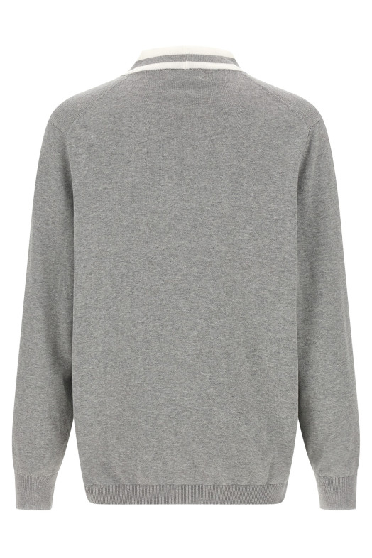Heraldic logo cardigan Gray