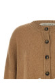 Lace insert cardigan Brown