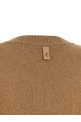 Lace insert cardigan Brown