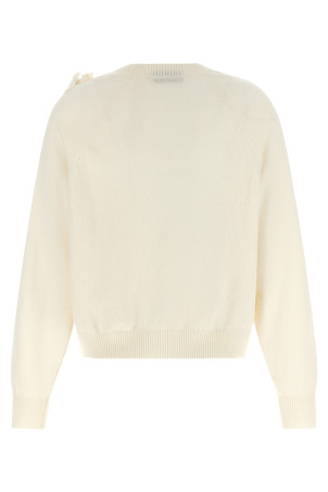 Свитер с вышитым цветком, белый ALBERTA FERRETTI A092066040002