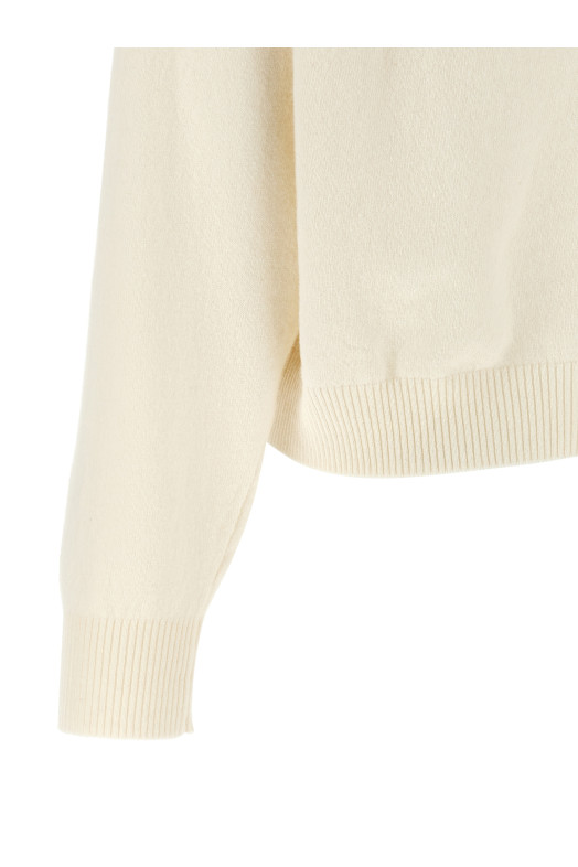 Свитер с вышитым цветком, белый ALBERTA FERRETTI A092066040002