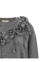 Свитер с вышитым цветком, серый ALBERTA FERRETTI A092066040490