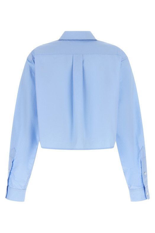 Рубашка укороченного кроя СИНЯЯ ALEXANDER WANG 1WC3261347459B