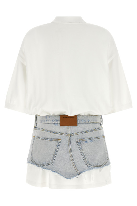 Denim skirt polo dress Multicolor