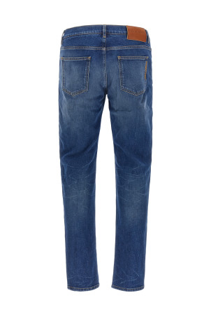 Logo embroidery jeans Blue