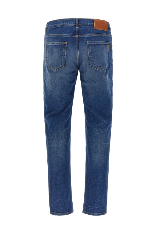Logo embroidery jeans Blue