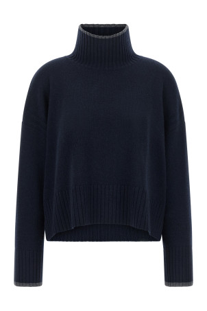 Turtle-Neck Sweater Blue