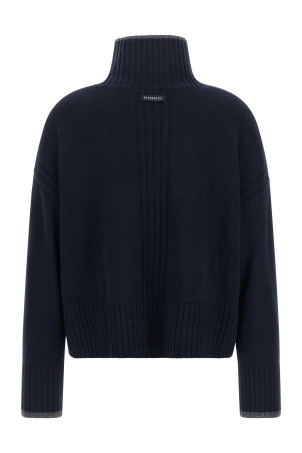 Turtle-Neck Sweater Blue