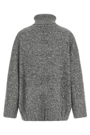 Crystal turtleneck sweater Gray