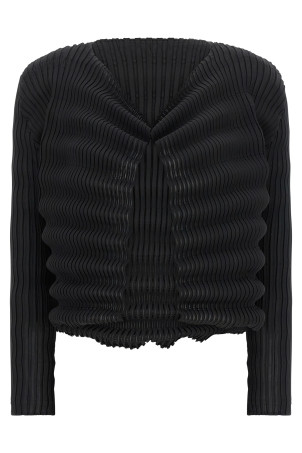 'Spring Pleats' cardigan Black