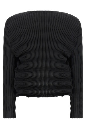 'Spring Pleats' cardigan Black