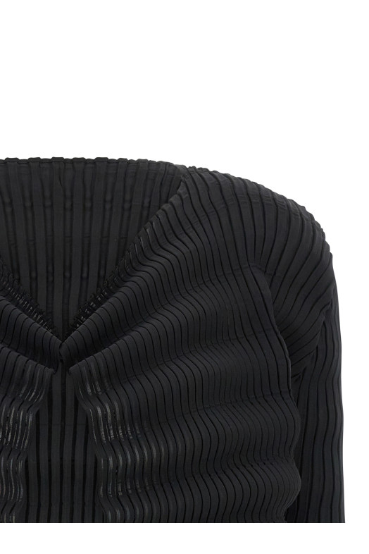 'Spring Pleats' cardigan Black