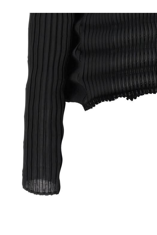 'Spring Pleats' cardigan Black