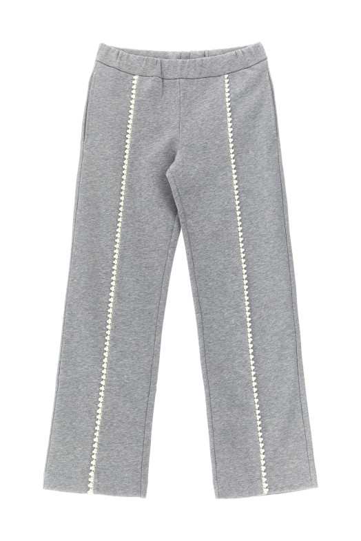 Джоггеры, связанные крючком, серые MONCLER ENFANT L29548H00005899PS980