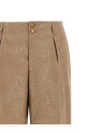 Paisley jacquard pants Beige