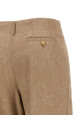 Paisley jacquard pants Beige