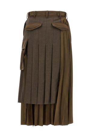 Hybrid construction skirt Brown