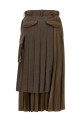 Hybrid construction skirt Brown