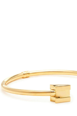 Geometric logo necklace Gold