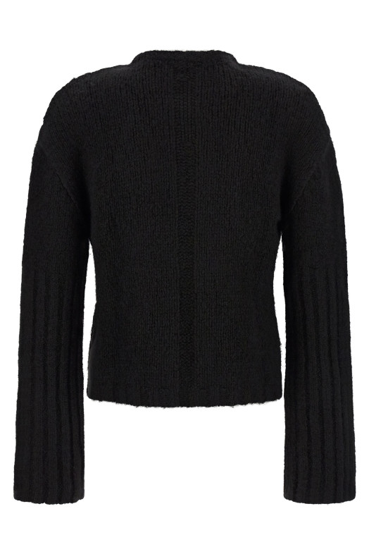 Silk and cashmere sweater Black