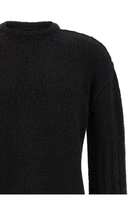 Silk and cashmere sweater Black