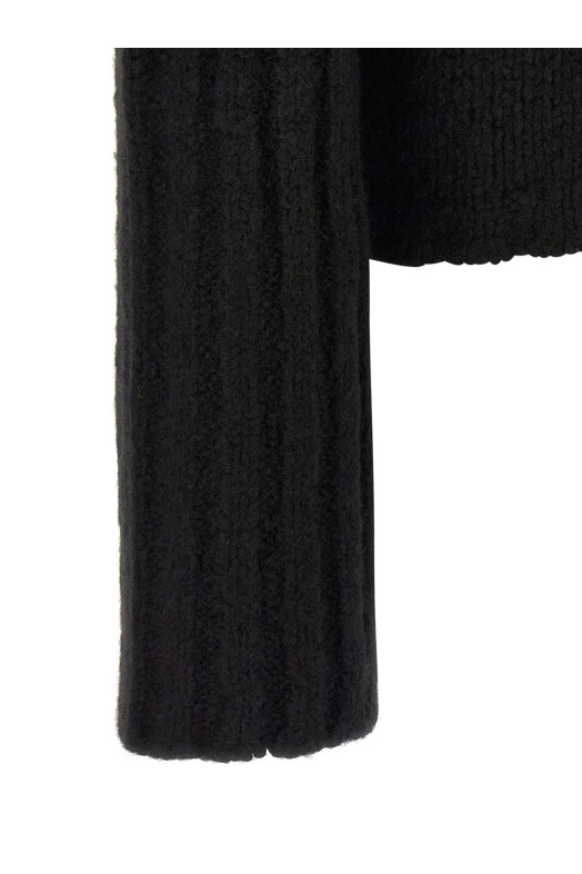 Silk and cashmere sweater Black