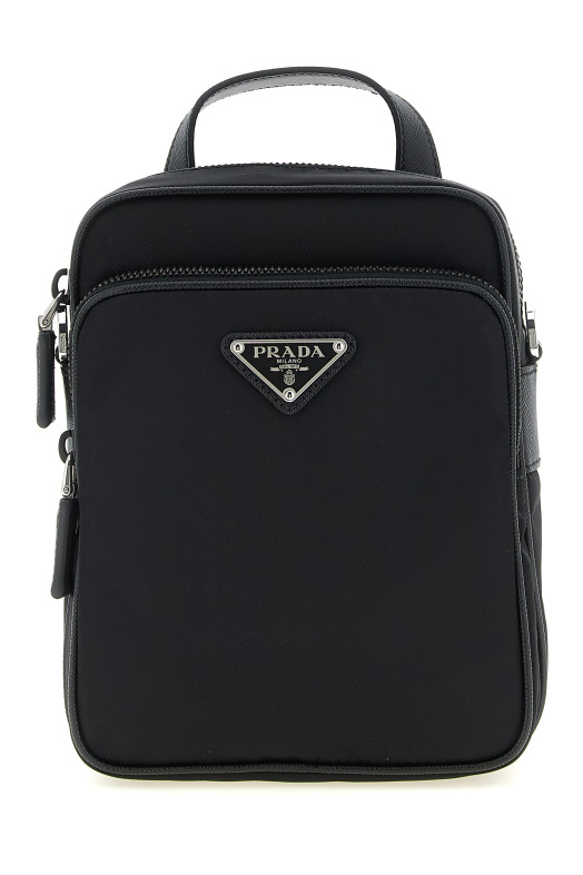 'Re-Nylon' crossbody bag Black