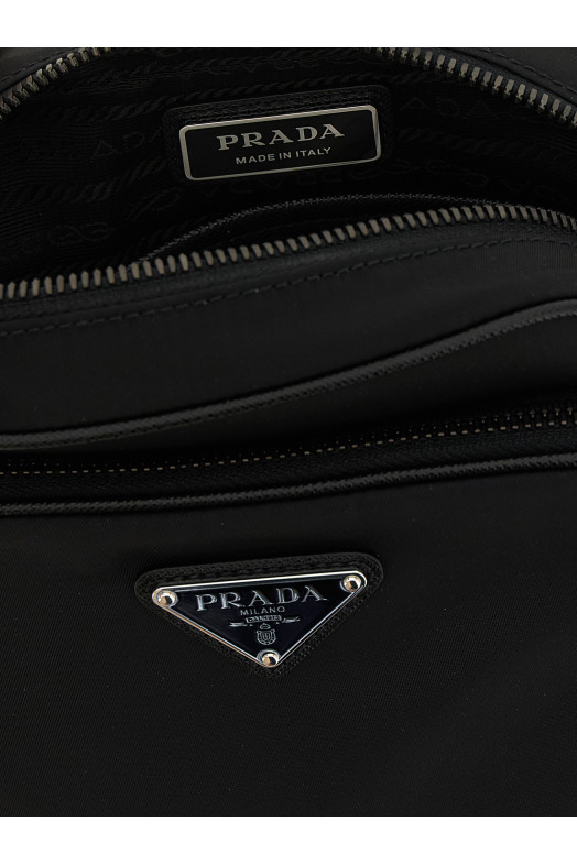 'Re-Nylon' crossbody bag Black