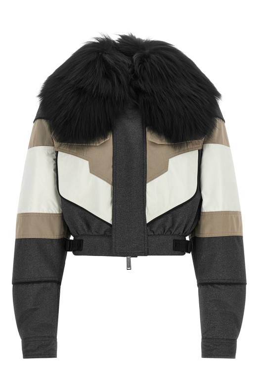 'Couture Ski Bomber' down jacket Multicolor