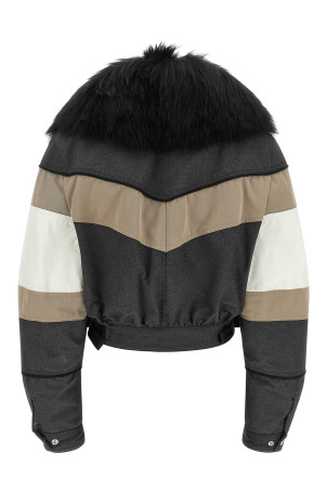 'Couture Ski Bomber' down jacket Multicolor