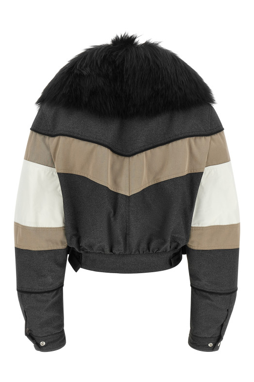 'Couture Ski Bomber' down jacket Multicolor