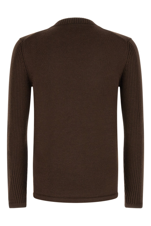'Re-Nylon' Pocket Sweater Brown