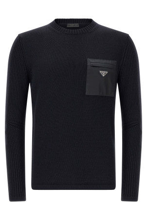 'Re-Nylon' Pocket Sweater Blue