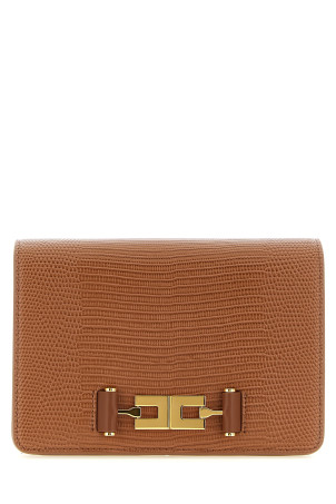 Lizard print crossbody bag Brown