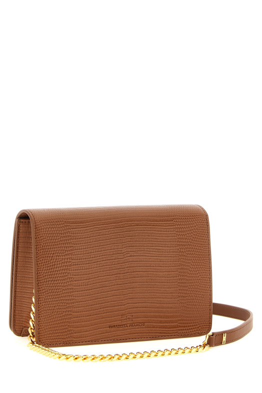 Lizard print crossbody bag Brown