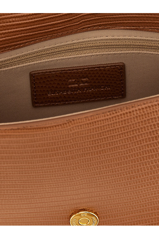 Lizard print crossbody bag Brown