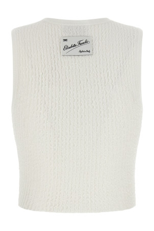 Ribbed crop top White