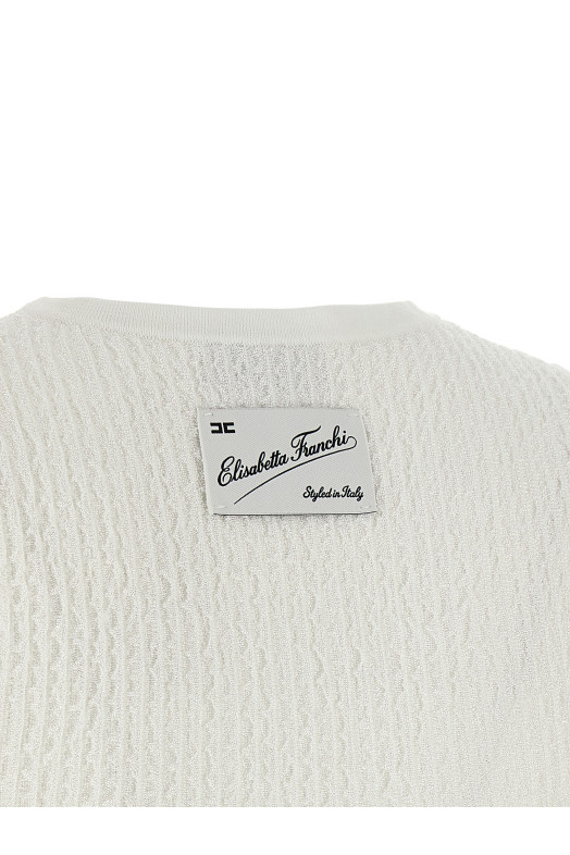 Ribbed crop top White
