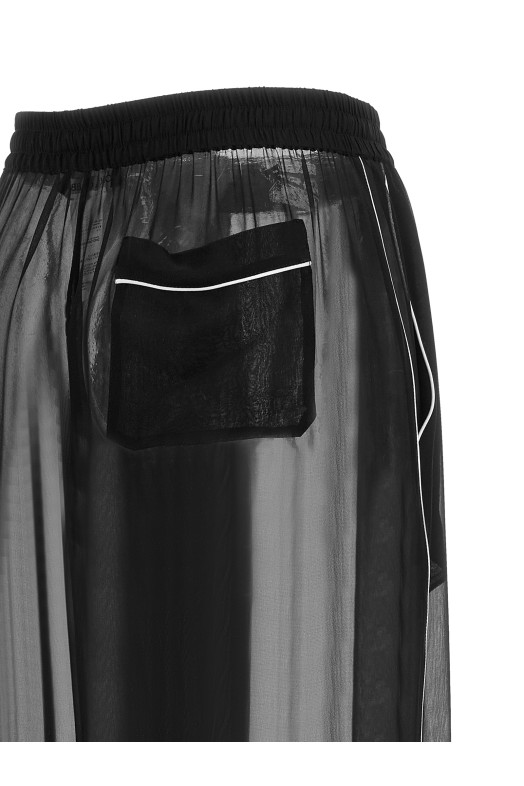 Chiffon pants Black