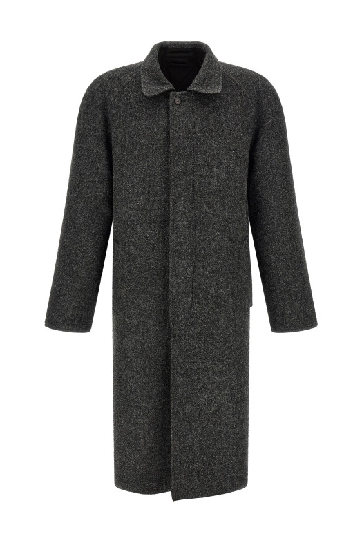 Double-Face raglan coat Black