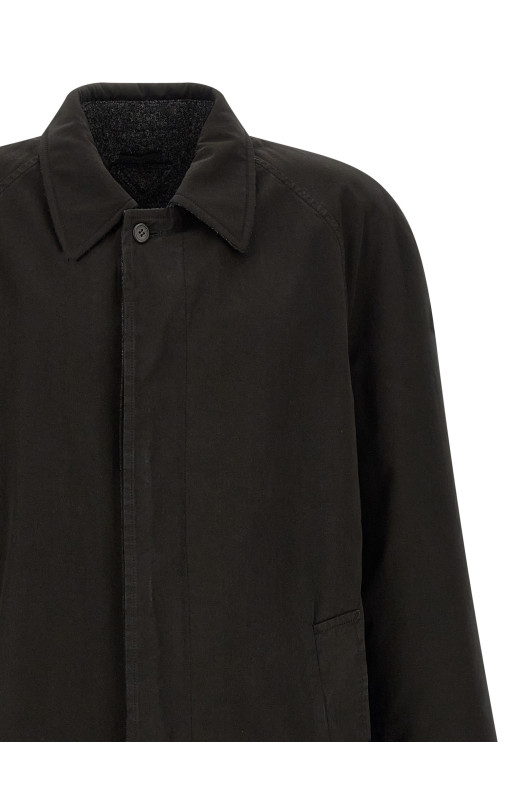 Double-Face raglan coat Black