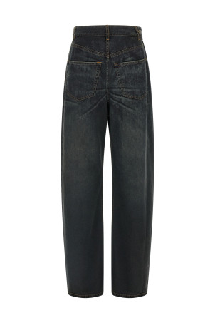Asymmetrical structure jeans Blue