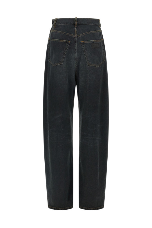 Джинсы асимметричного кроя, синие MM6 MAISON MARGIELA S52LA0257M30064962