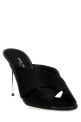 Сатинові сандалі, чорні DOLCE & GABBANA CR1738AV7998B956