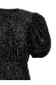 Sequin midi dress Black