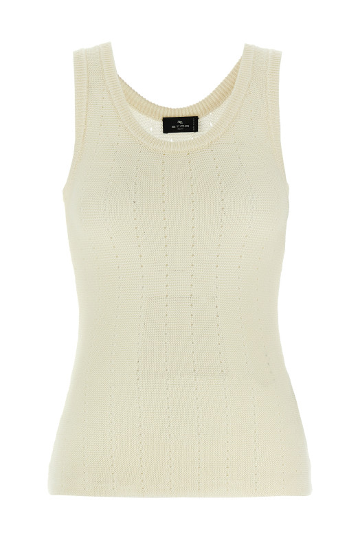 Белая блузка с перфорированным верхом ETRO WRKE0329AU081W3789