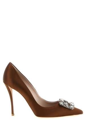'Flower Strass' pumps Brown