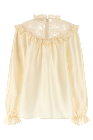 'Lace Billow' blouse Beige
