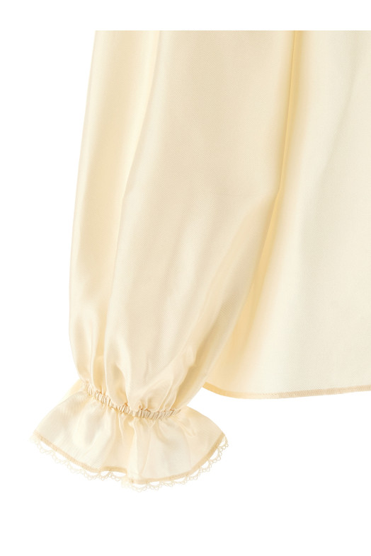 'Lace Billow' blouse Beige